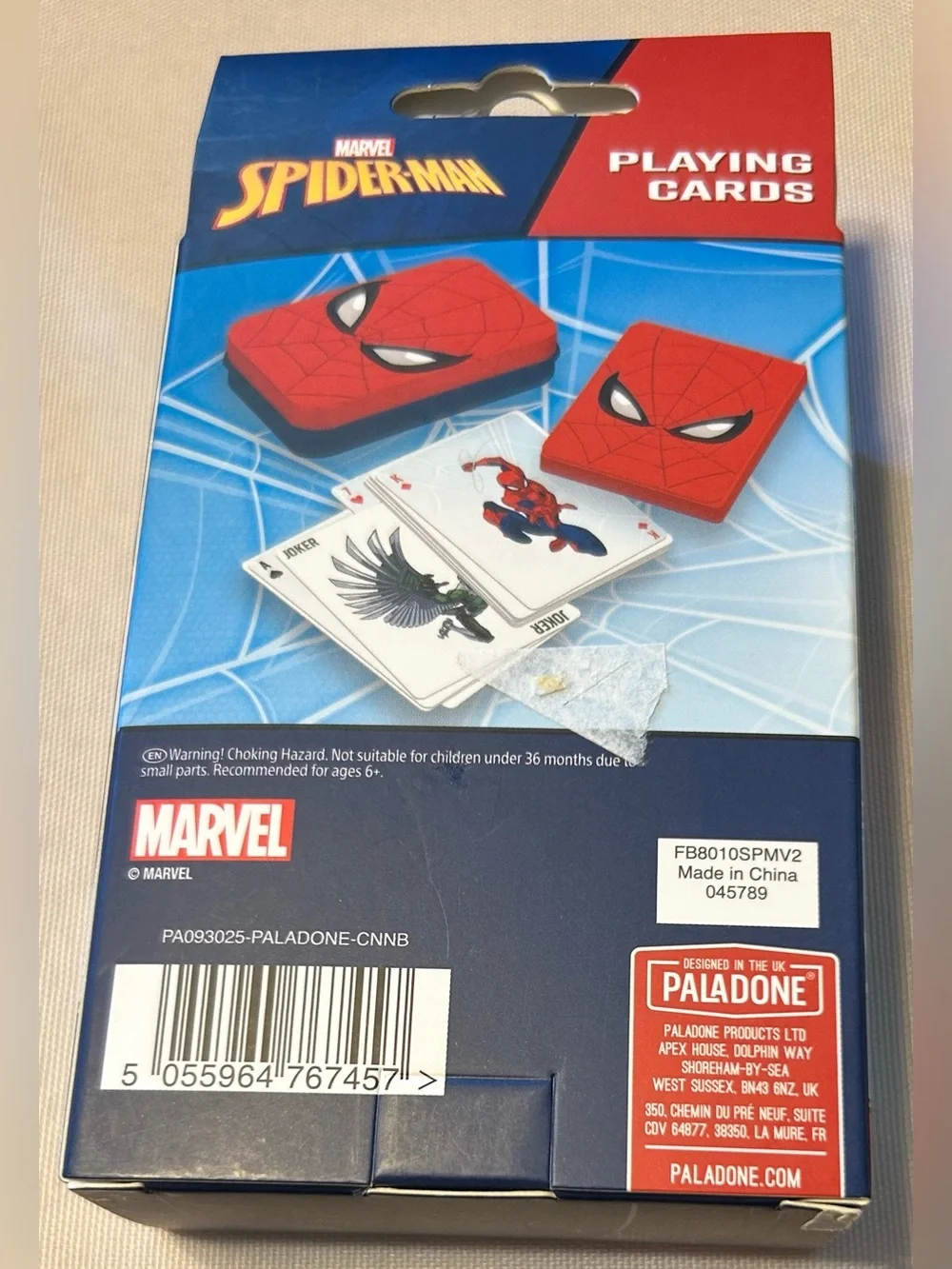 Hasbro Marvel Spiderman Mask, Headphones, Lunch Tote & Playing Card’s Bundle